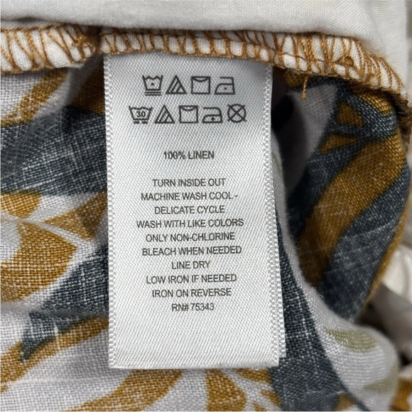 C & C California Mini Skirt Women's Medium Floral Tropical Hawaiian 100% Linen - Picture 6 of 8